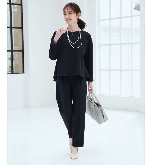 IKKA LOUNGE「GOKU楽 長袖セットアップ」|ワンピース|ブラック