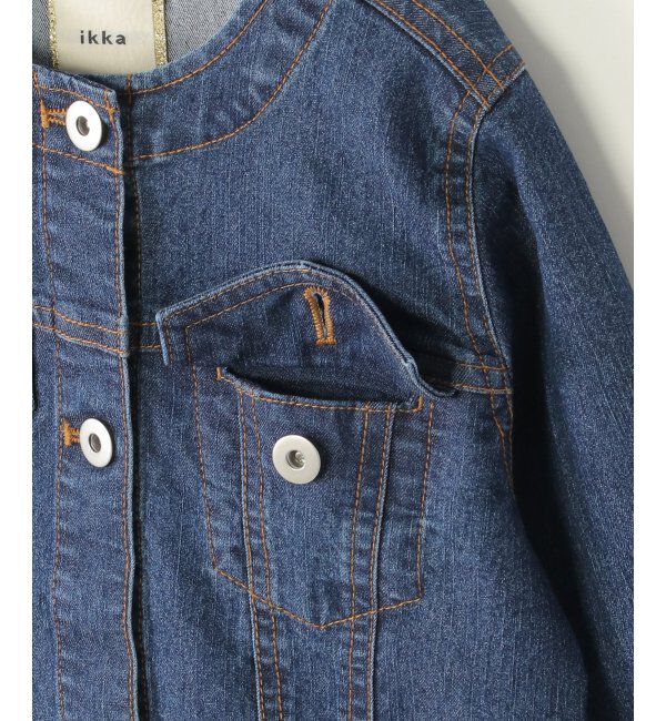 ikka kids「【親子おそろい】デニムノーカラーGジャン（110~160cm）」|その他|