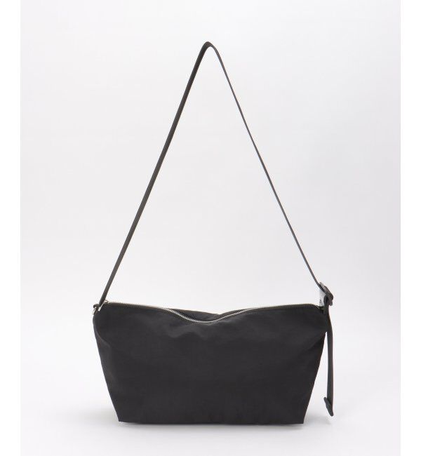 ikka「撥水ナイロン横長ショルダーバッグ」|その他|ブラック
