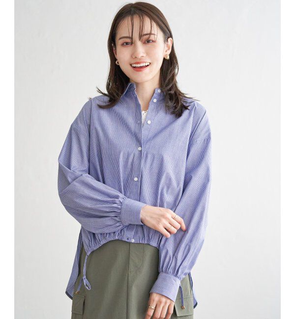 ikka「ドロストロングテールシャツ」|シャツ・ブラウス|