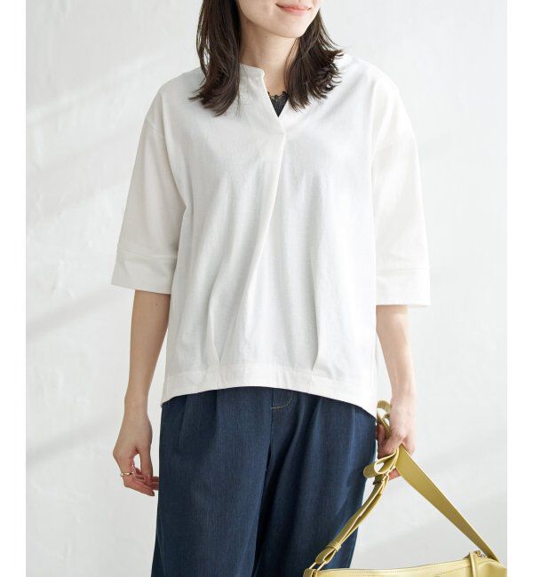 ikka「梨地ジョーゼットスキッパープルオーバー」|その他|