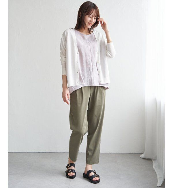 ikka「【洗濯機で洗える／接触冷感】針抜きシアーニットカーディガン【UVカット】」|その他|