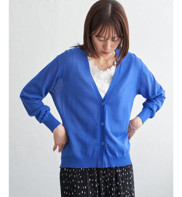 ikka「【洗濯機で洗える／接触冷感】針抜きシアーニットカーディガン【UVカット】」|その他|