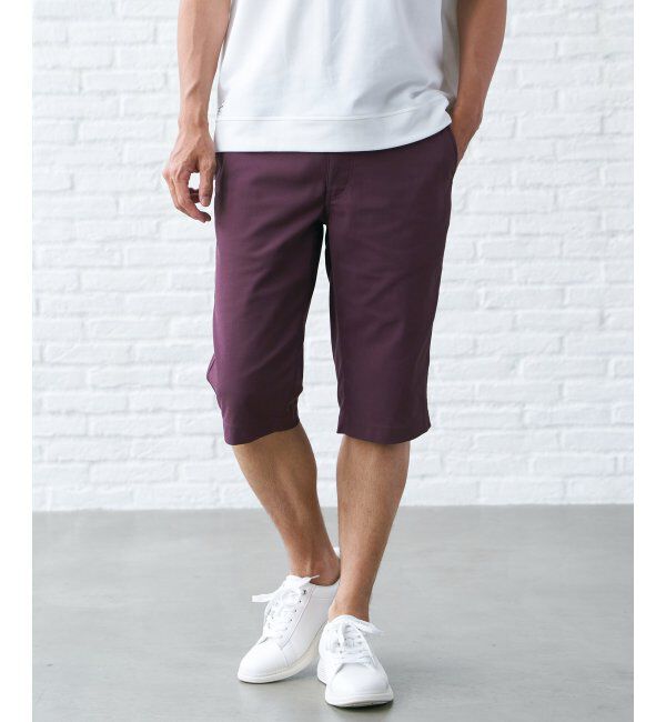 ikka「6.5ドビーイージーハーフパンツ」|その他|ワイン