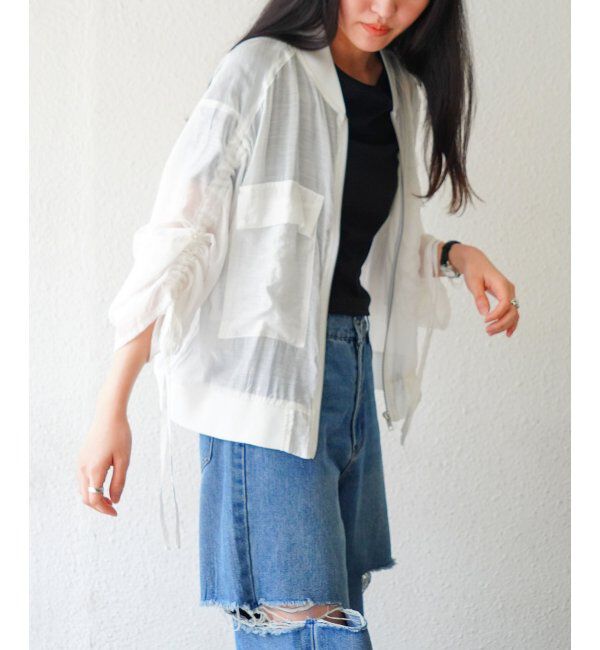 VENCE share style「袖ドロストシアーMA-1」|ブルゾン・スタジャン|