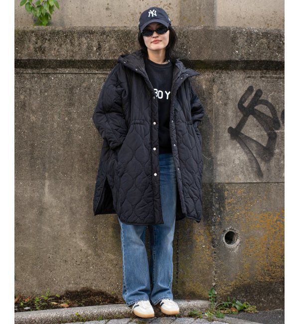 VENCE share style「中綿キルトフード付きコート」|その他|