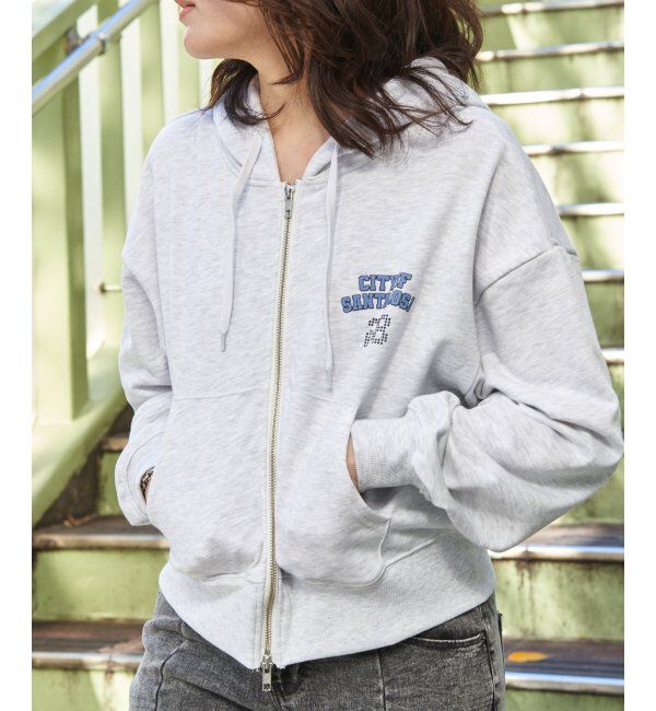 VENCE share style「ダブルジップパーカー」|スウェット・ジャージ|ライトグレー