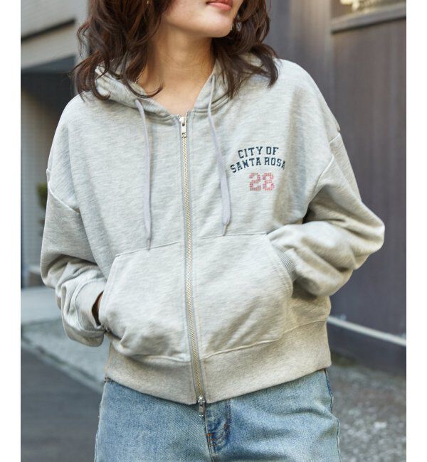 VENCE share style「ダブルジップパーカー」|スウェット・ジャージ|ミディアムグレー