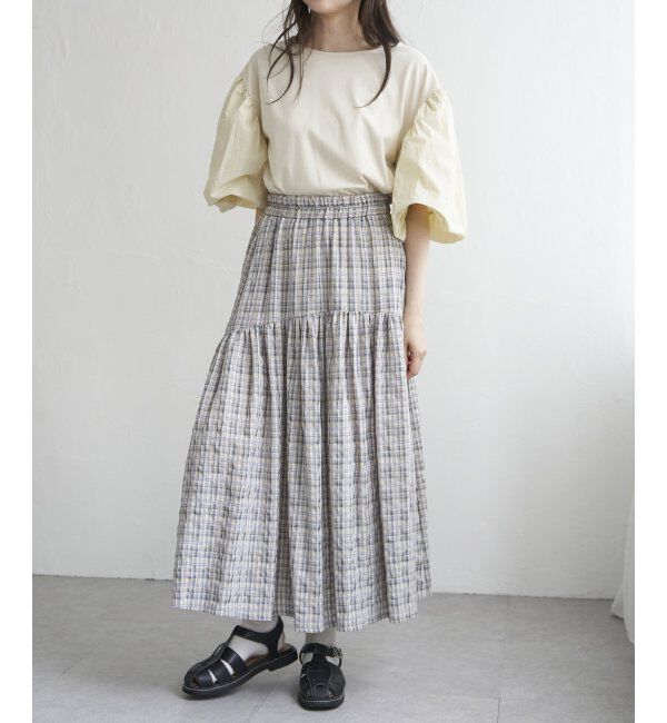 VENCE share style「天竺袖ナイロンバルーンプルオーバー」|Tシャツ・カットソー|