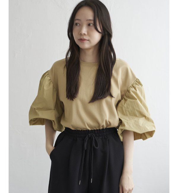 VENCE share style「天竺袖ナイロンバルーンプルオーバー」|Tシャツ・カットソー|