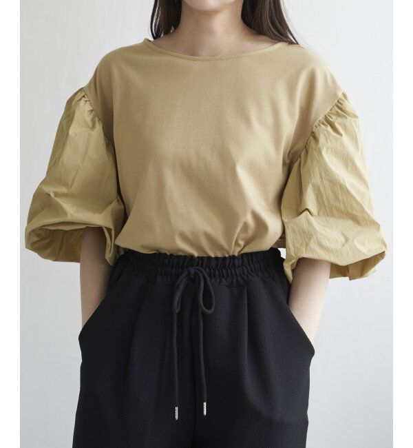 VENCE share style「天竺袖ナイロンバルーンプルオーバー」|Tシャツ・カットソー|