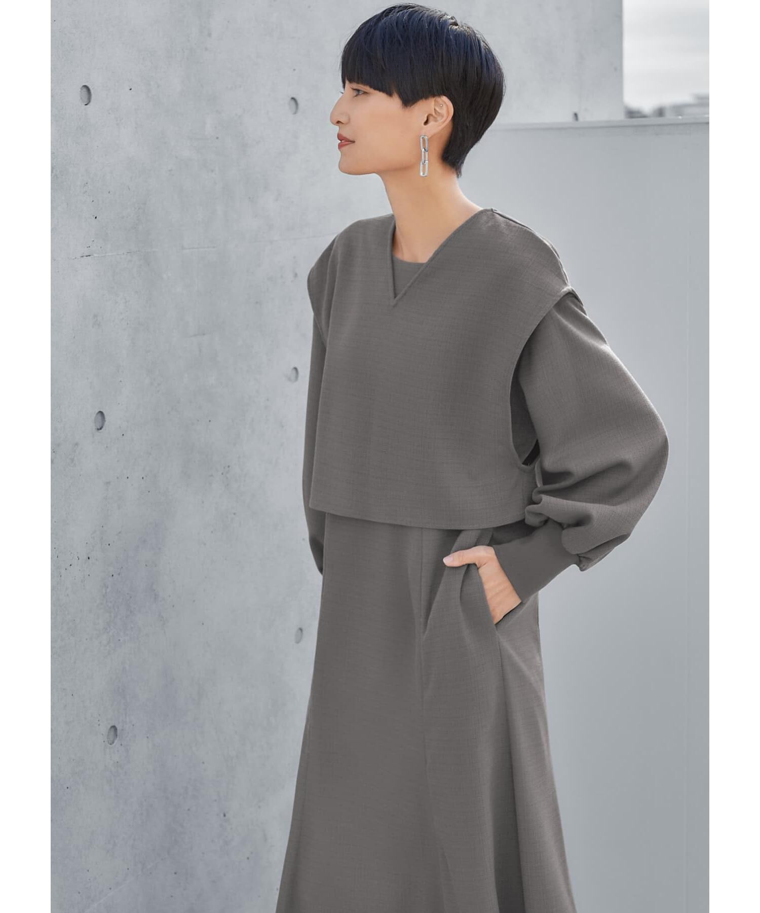 STYLE DELI「【LUXE】ベスト付きマーメイドラインワンピース」|ワンピース|