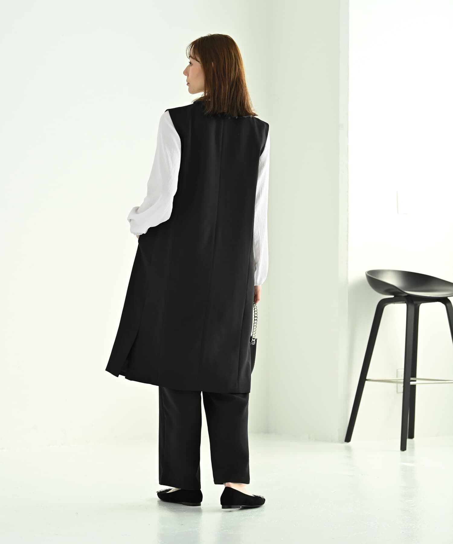 STYLE DELI「【Kana Oyama&times;BLK001】ロングジレ／DELI size」|ベスト・ジレ|