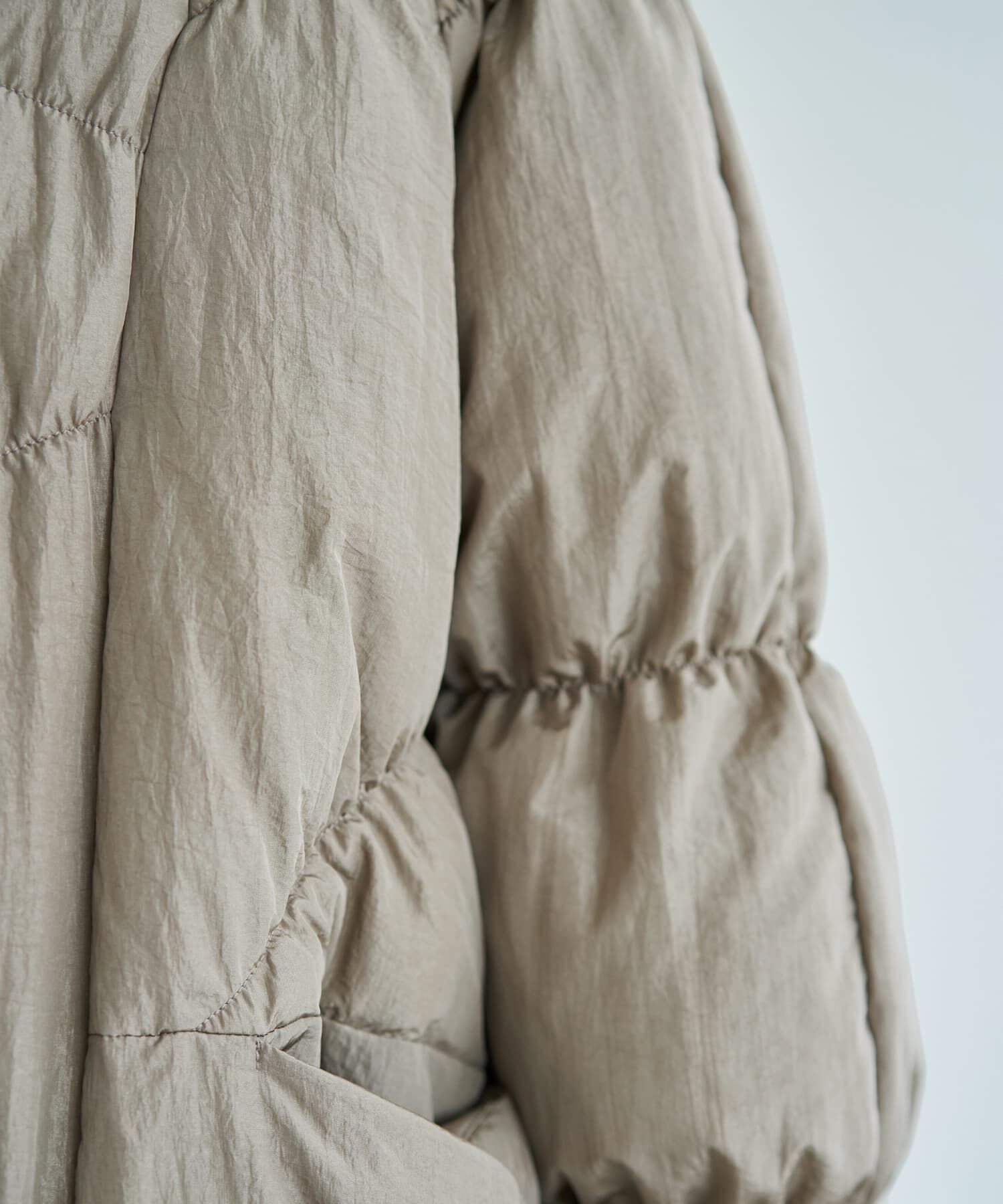 STYLE DELI「【LUXE】暖か軽量◆機能中綿ギャザーロングコート」|ダウン|