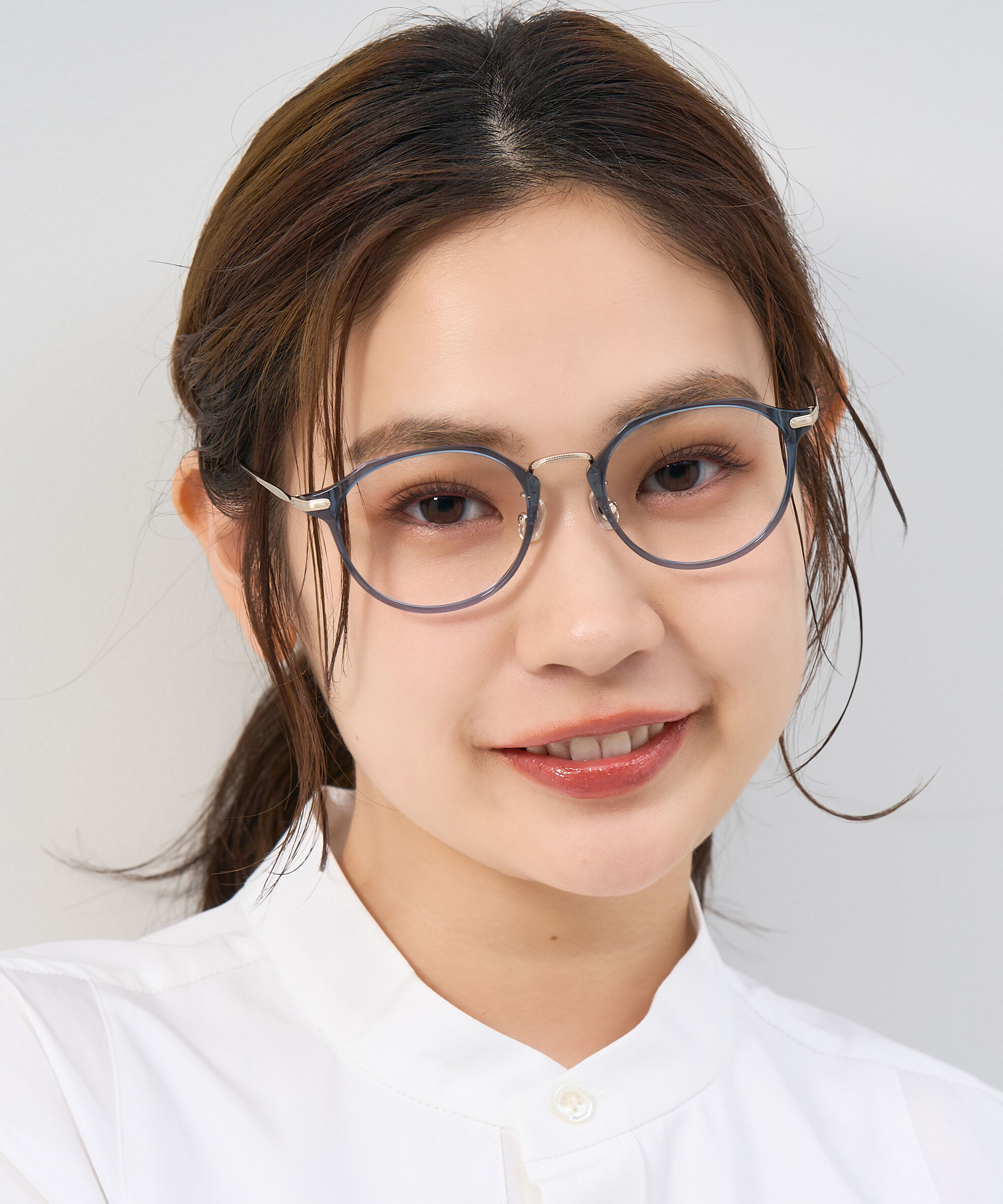  「ボストン型 軽量 メガネ｜ 軽量素材&times;チタン 大人可愛いメガネフレーム レンズ交換券付き」|メガネ|