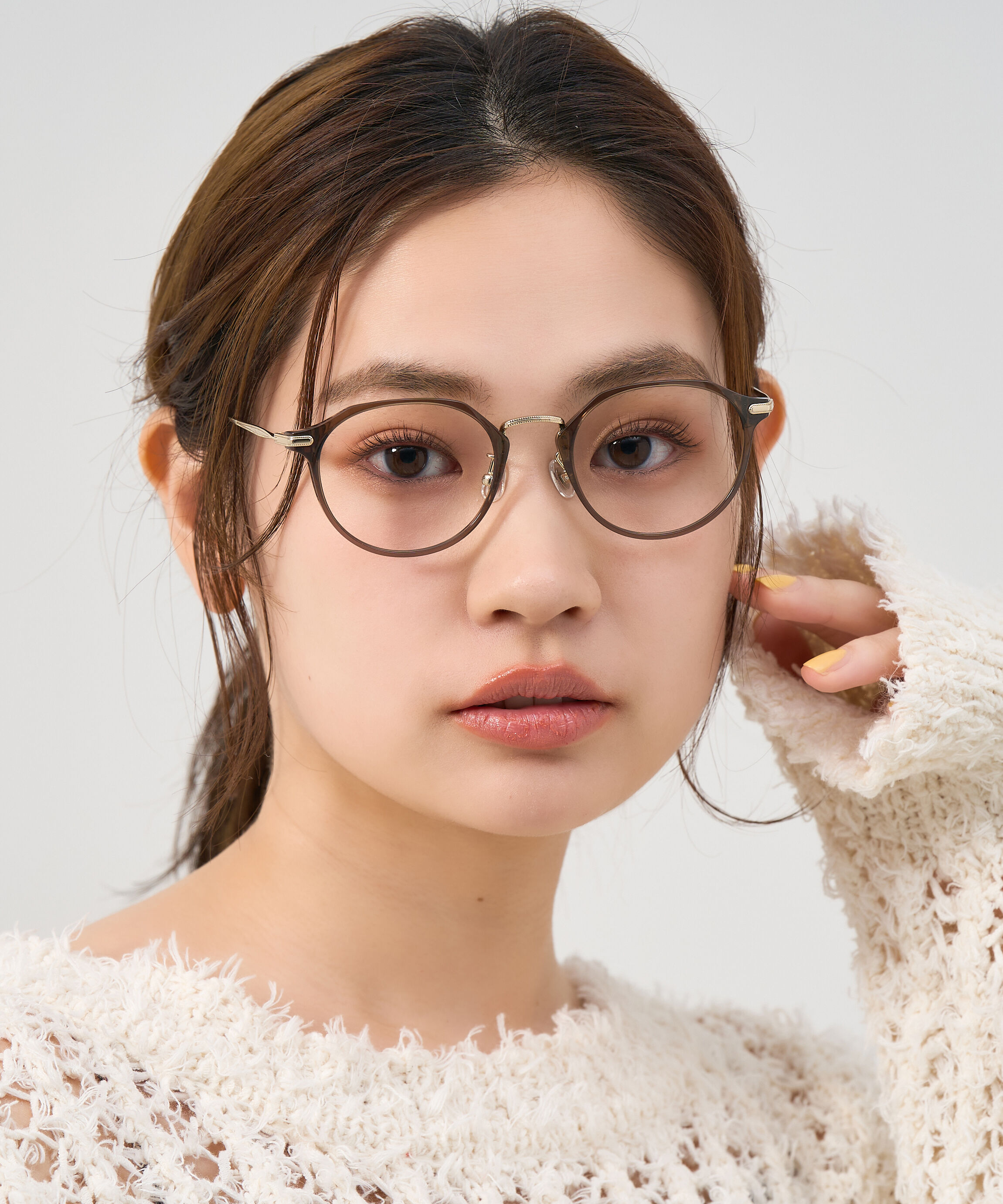  「ボストン型 軽量 メガネ｜ 軽量素材&times;チタン 大人可愛いメガネフレーム レンズ交換券付き」|メガネ|