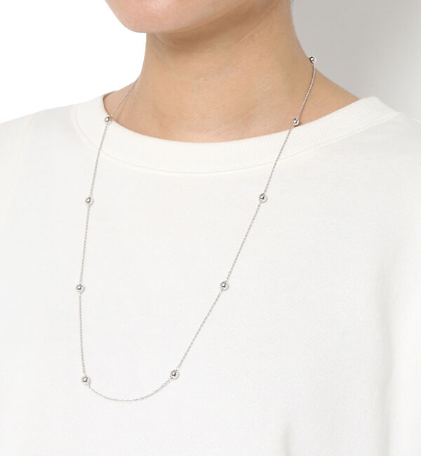  「assembleⅡ ボール マルチウェイ Y字ロングネックレス」|ネックレス|