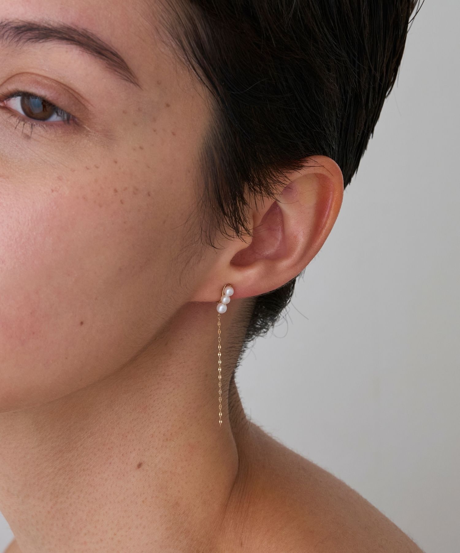 JUPITER「【K10】モードスリーパールイヤリング」|イヤリング|