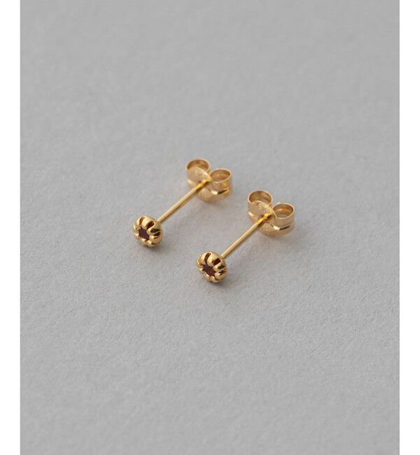 ete「K18YG フルール ピアス（誕生石 1・2・3・6・8・10・11・12月）」|ピアス|