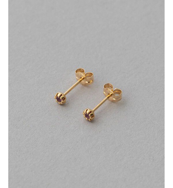 ete「K18YG フルール ピアス（誕生石 1・2・3・6・8・10・11・12月）」|ピアス|