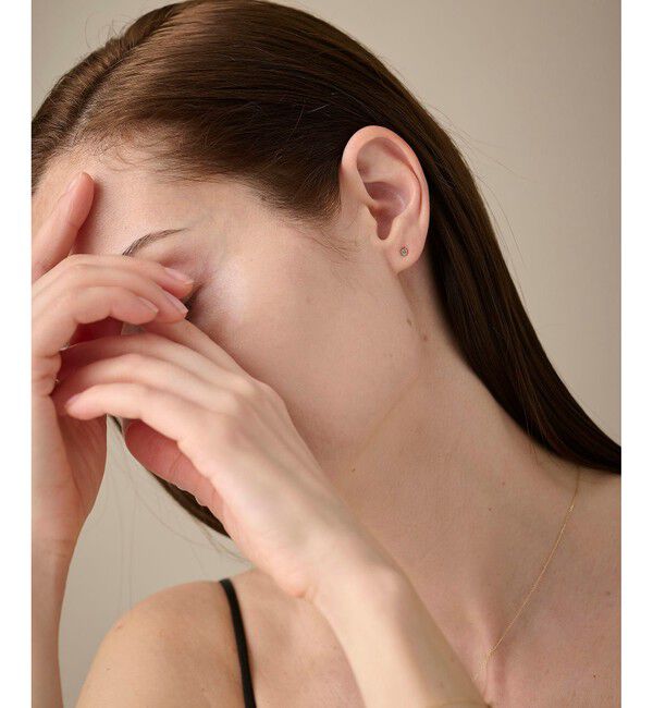 ete「K18YG フルール ピアス（誕生石 1・2・3・6・8・10・11・12月）」|ピアス|