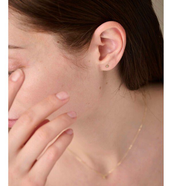 ete「K18YG フルール ピアス（誕生石 1・2・3・6・8・10・11・12月）」|ピアス|