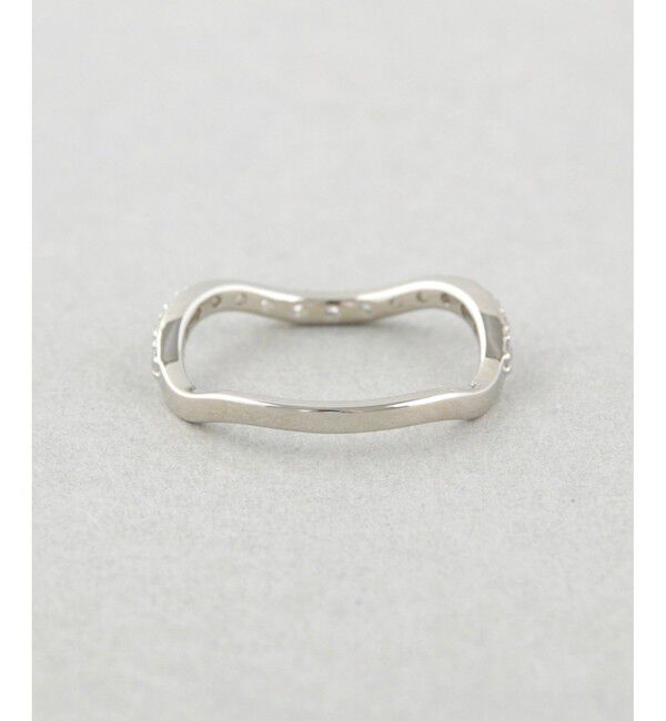 Jouete「ウェーブ ジルコニア ピンキーリング」|リング|