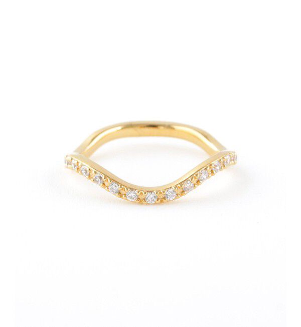Jouete「ウェーブ ジルコニア ピンキーリング」|リング|イエローゴールド