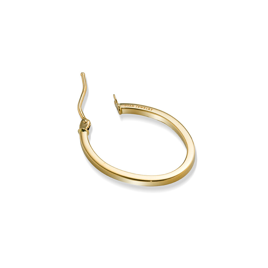 STAR JEWELRY「OVAL HOOP PIERCED EARRING(M/片耳用)」|ピアス|