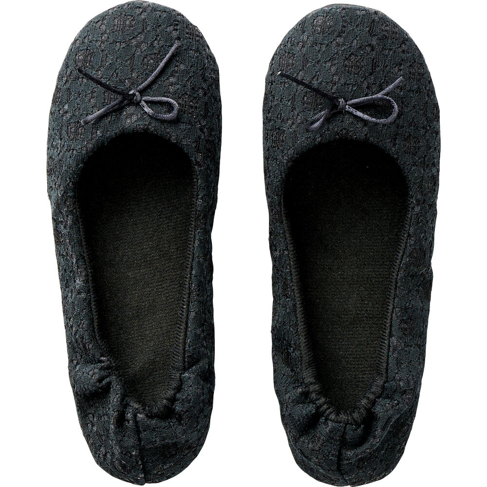 BACKYARD FAMILY「携帯スリッパ おしゃれ ママ 通販 折りたたみスリッパ 折り畳みスリッパ スリッパ」|ルームシューズ|ブラック1