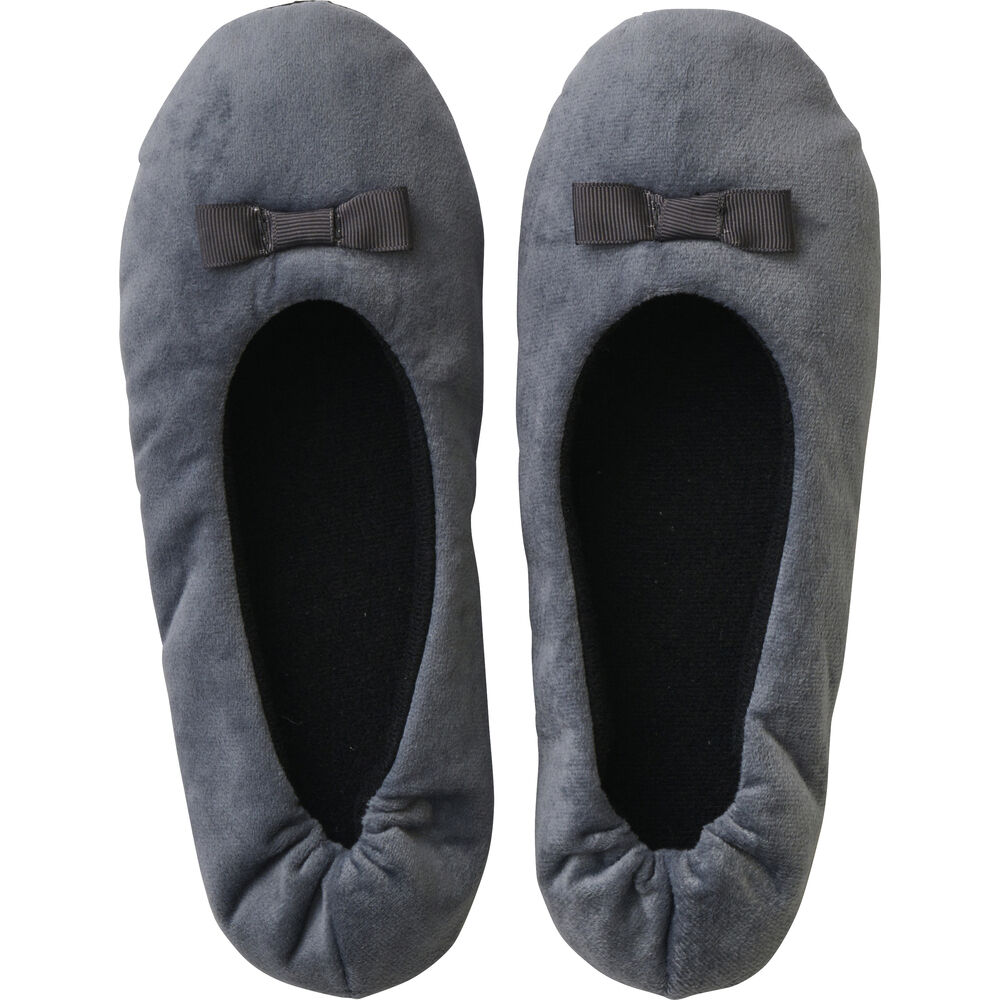 BACKYARD FAMILY「携帯スリッパ おしゃれ ママ 通販 折りたたみスリッパ 折り畳みスリッパ スリッパ」|ルームシューズ|グレー1