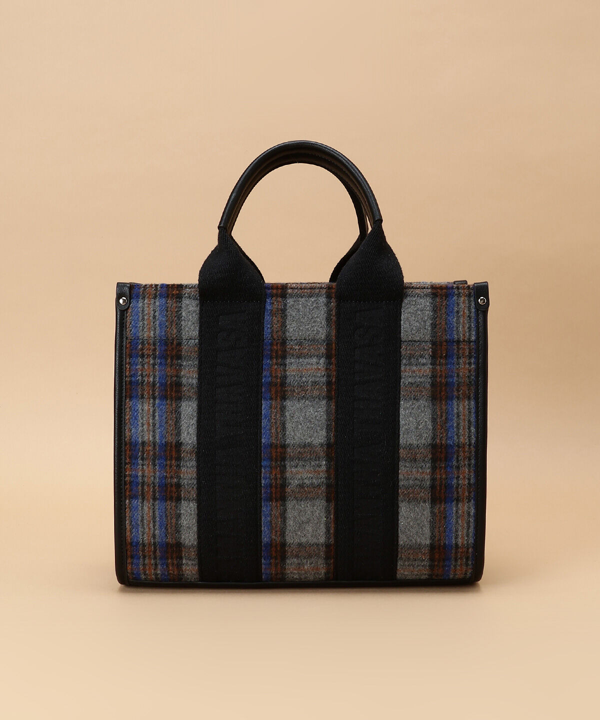 Samantha Thavasa「タータンチェック スクエアトート」|トートバッグ|グレー