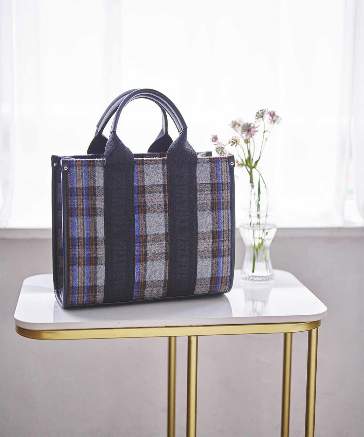 Samantha Thavasa「タータンチェック スクエアトート」|トートバッグ|