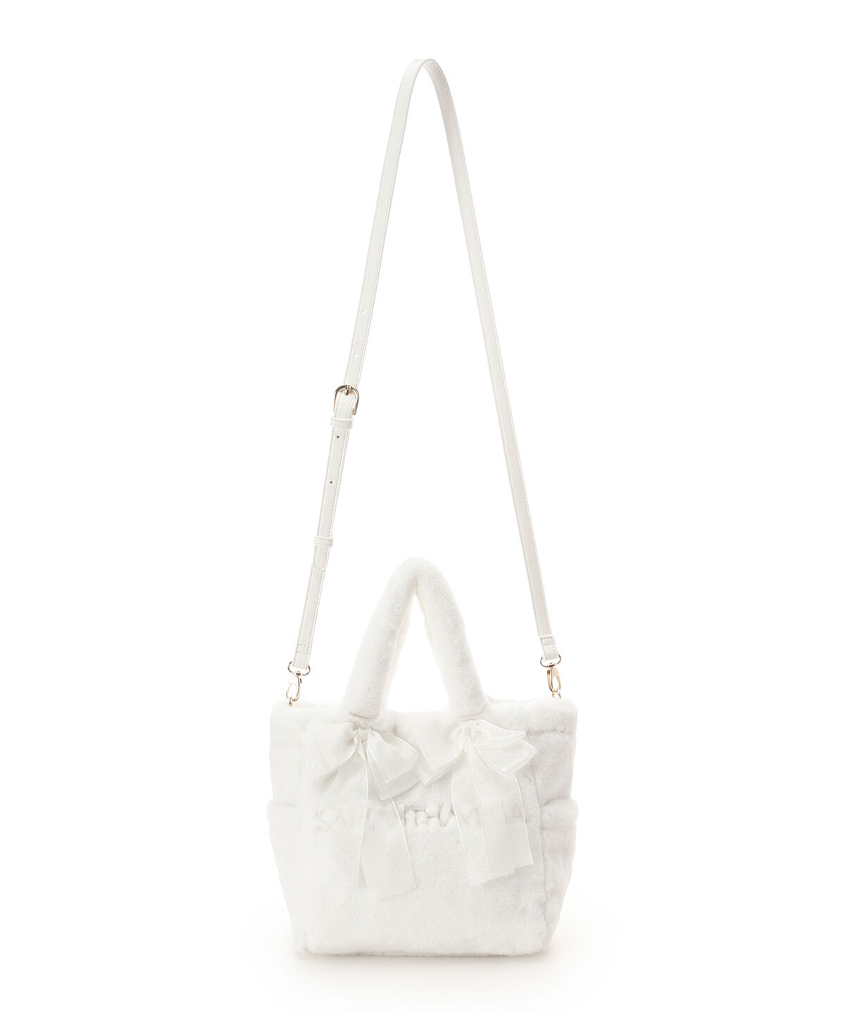 Samantha Vega「シフォンリボンファーハンドバッグ」|ハンドバッグ|