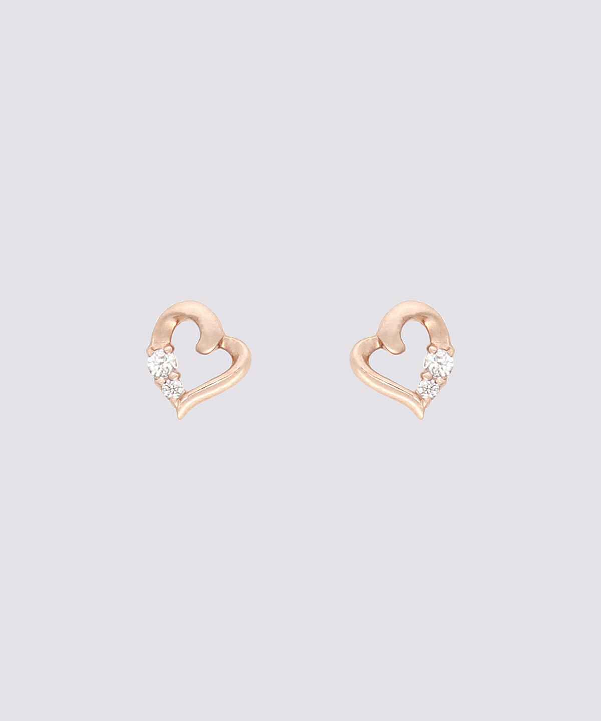 newme by Samantha Thavasa「K10 PG ダイヤモンド ハートピアス」|ピアス|K10 PG