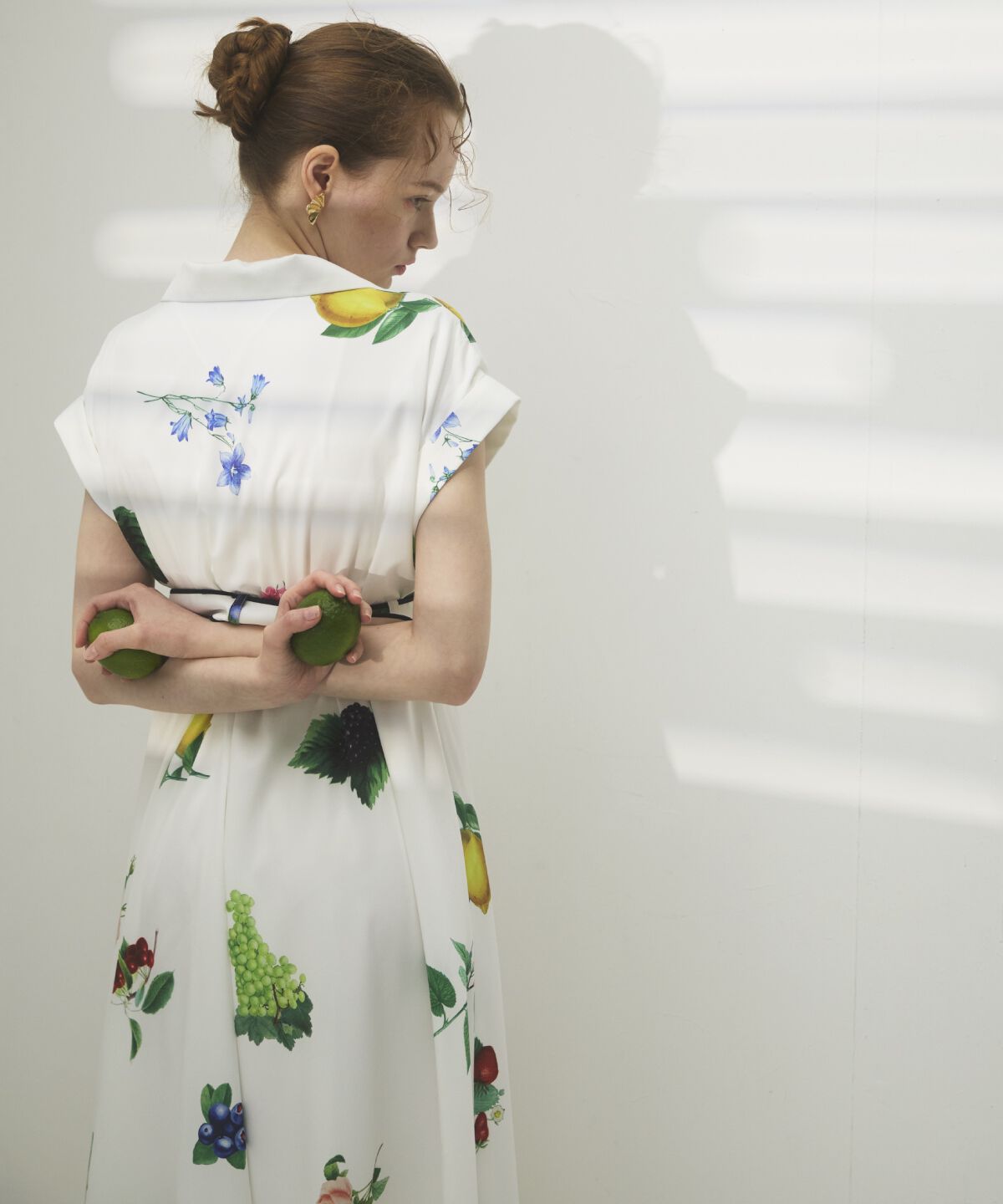 アンドクチュール「フルーツプリントシャツワンピース」|ワンピース|