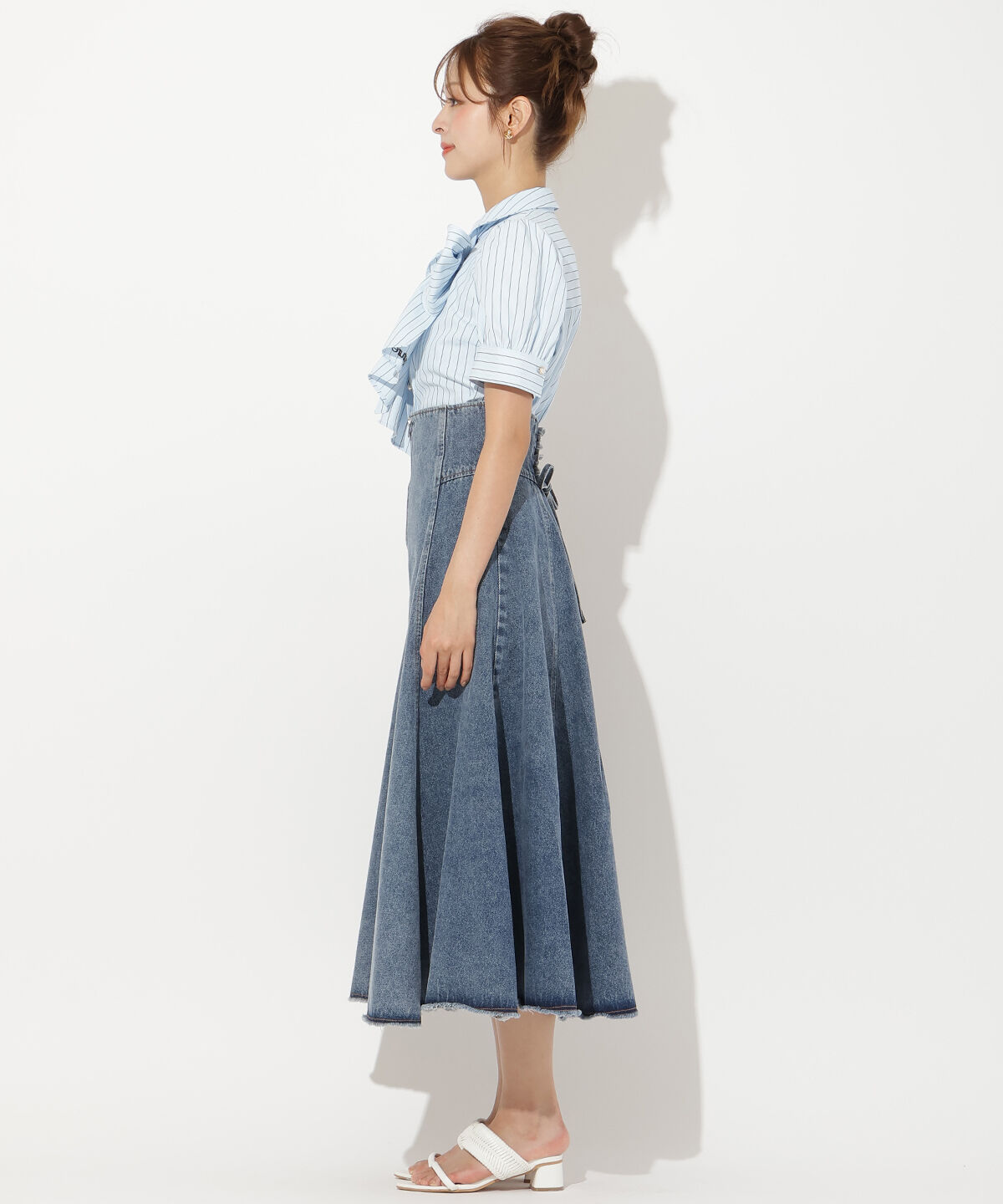 アンドクチュール「センターZIPデニムスカート」|スカート|