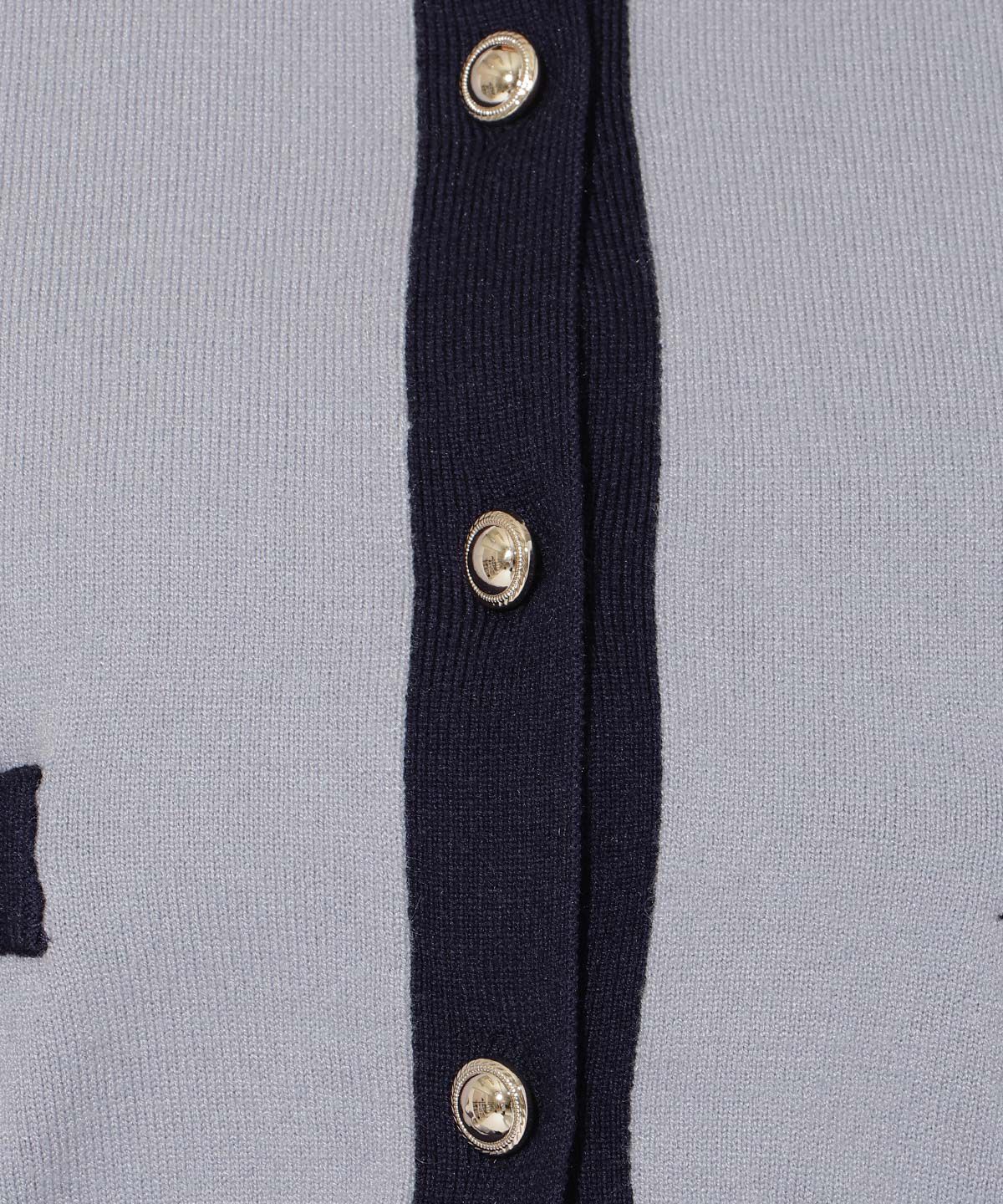 アンドクチュール「バイカラーアンサンブルニット」|カーディガン|