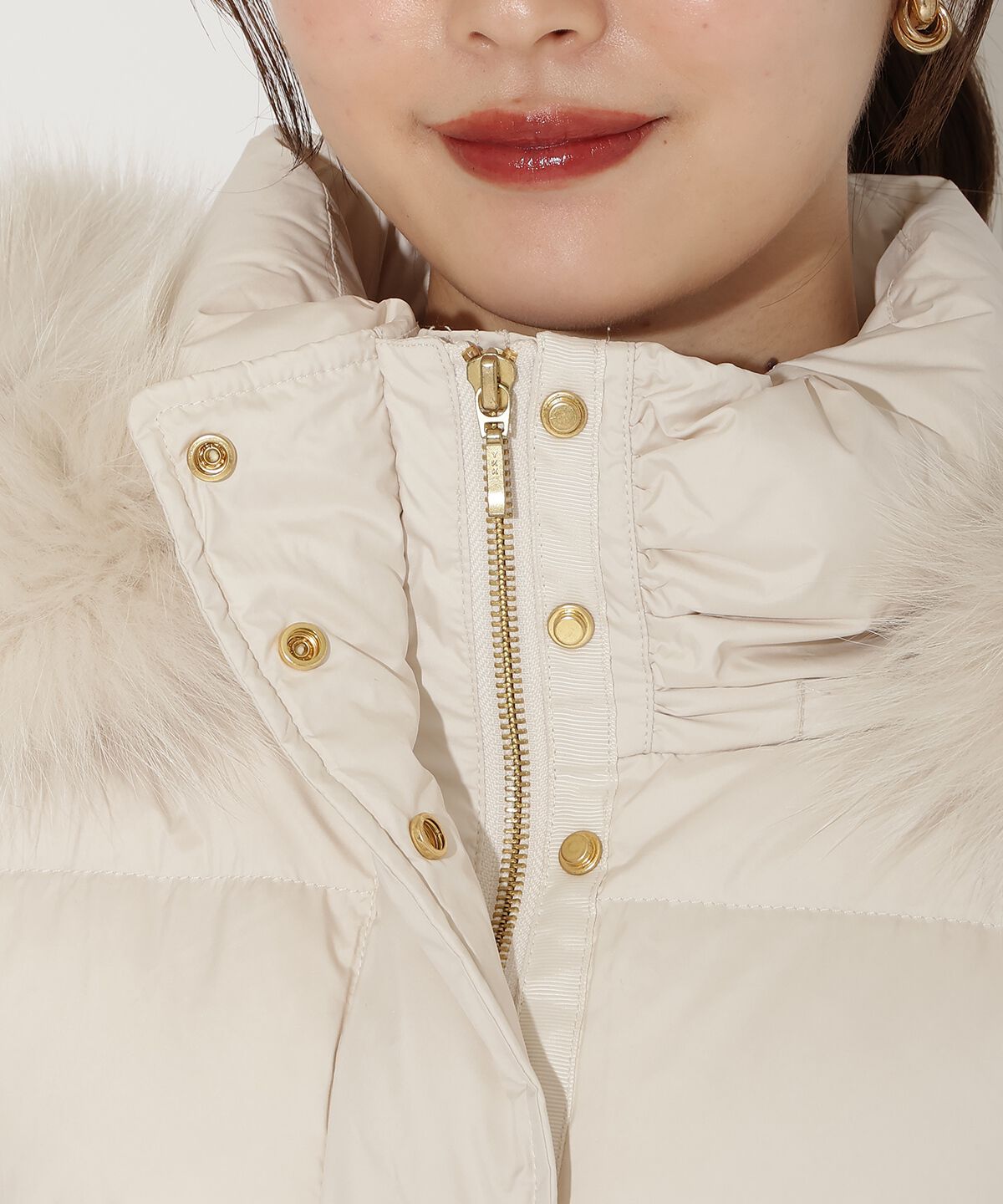 アンドクチュール「FOXファー付きショートダウン」|ダウン|