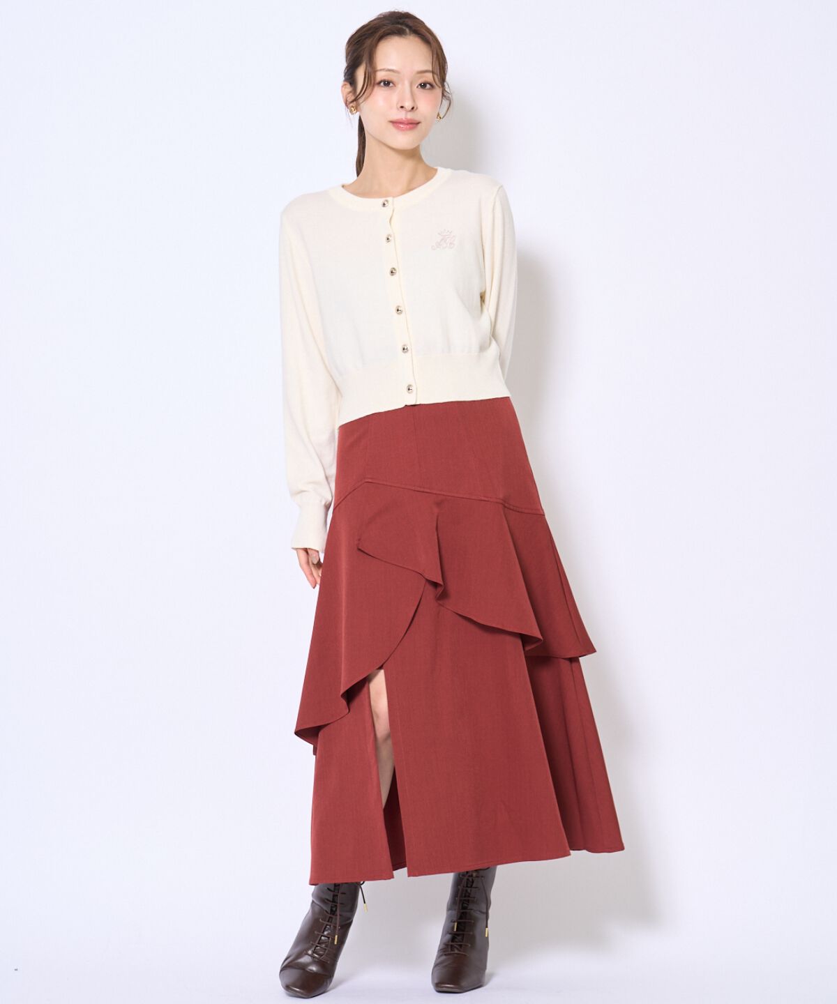 アンドクチュール「インナーミニティアードスカート」|フレア|