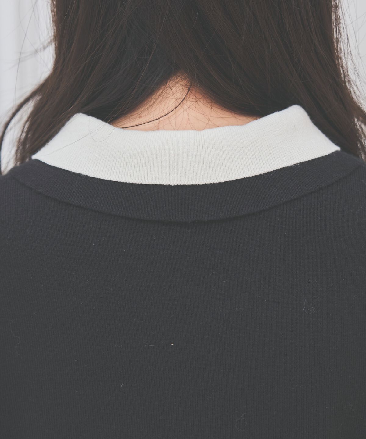 アンドクチュール「バイカラーポロニットフレアミニワンピース」|ワンピース|