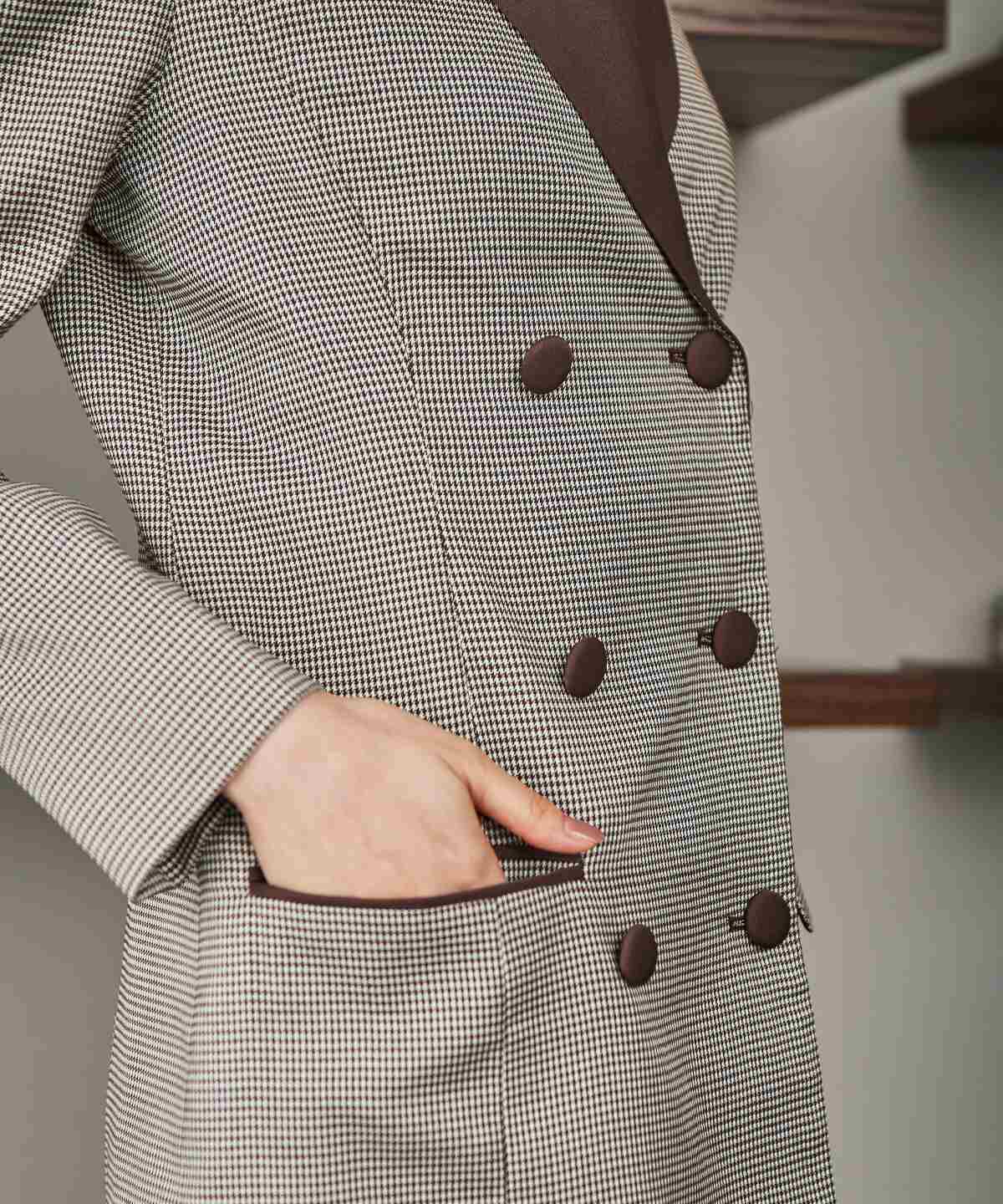 REDYAZEL「ジャケット風配色ミニワンピース」|ワンピース|