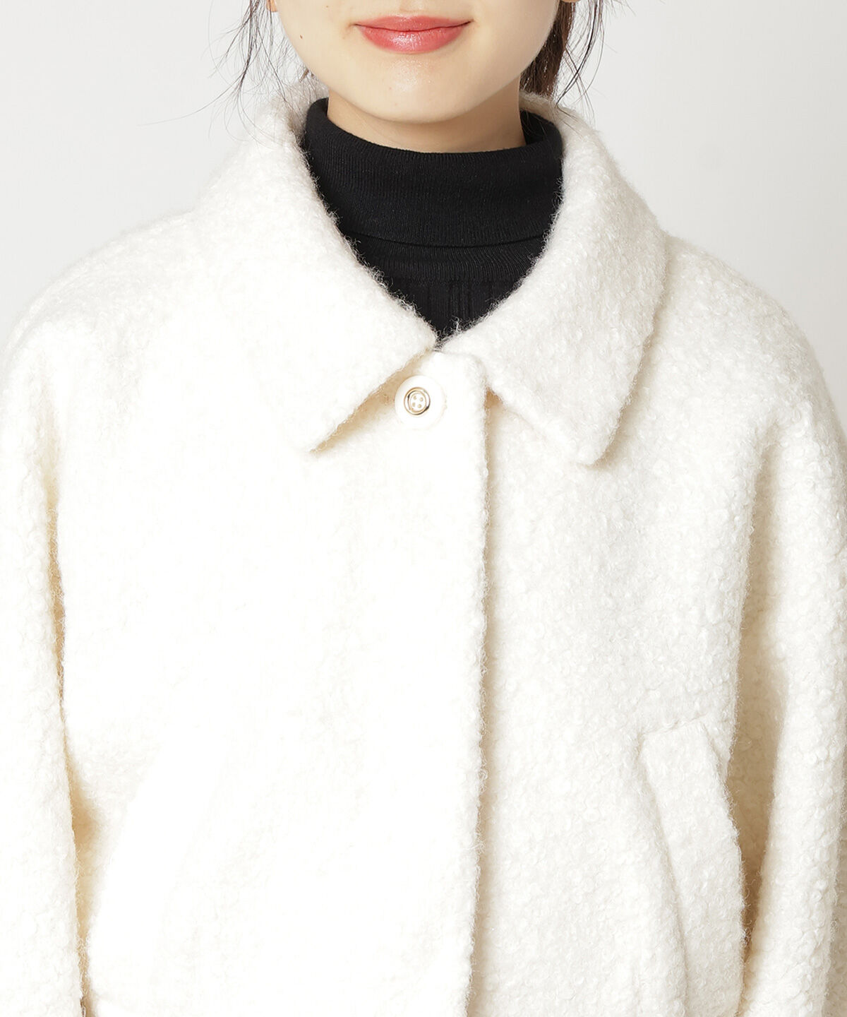 REDYAZEL「ブークレショートコート」|ステンカラーコート|