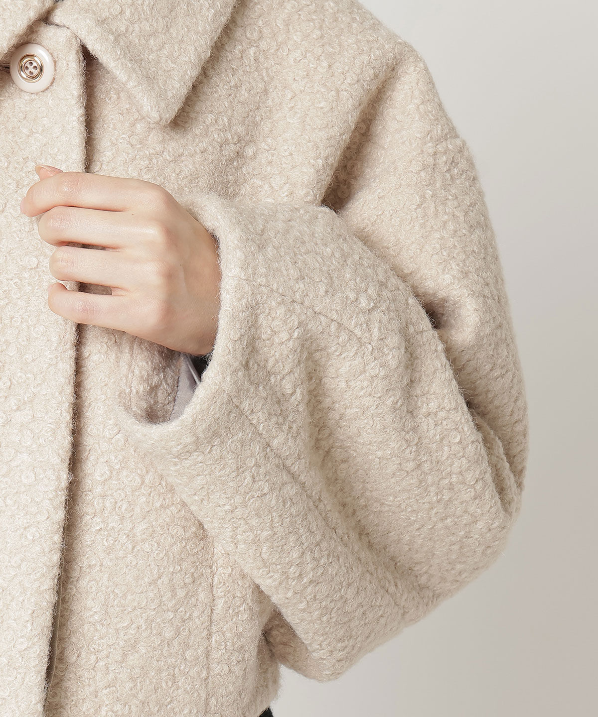 REDYAZEL「ブークレショートコート」|ステンカラーコート|