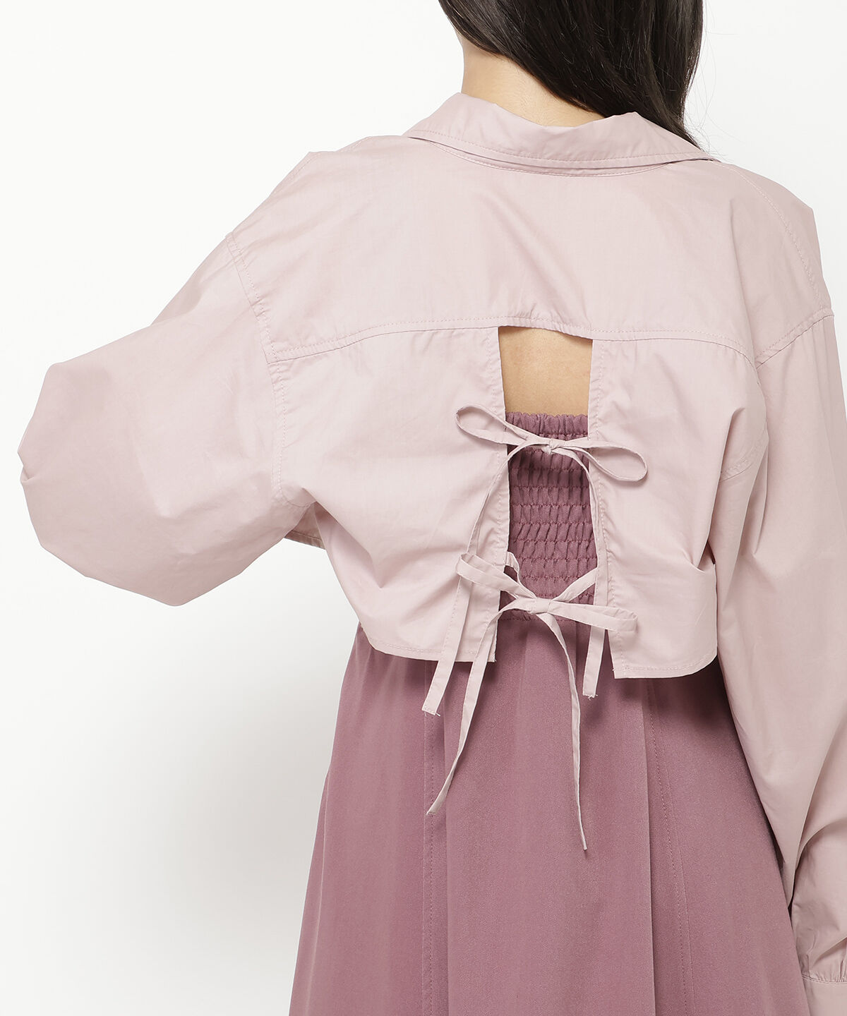 REDYAZEL「バックリボンシャツ＆キャミワンピセット」|ワンピース|