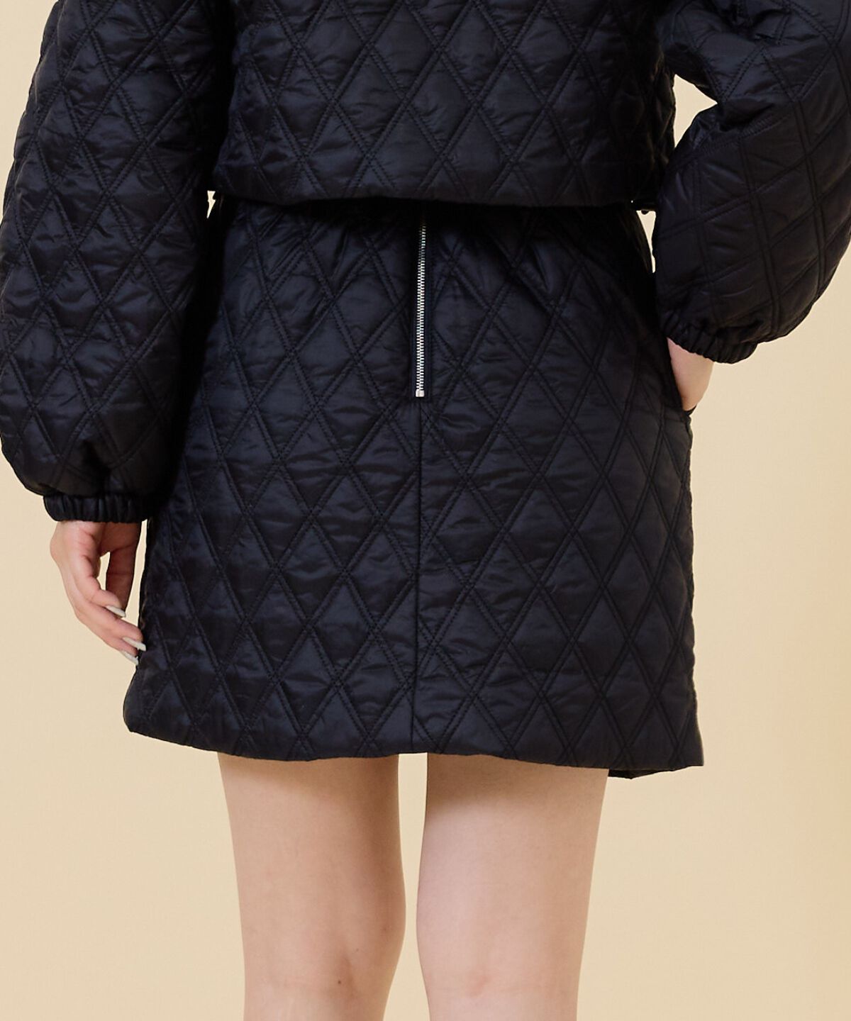 REDYAZEL「キルティングミニスカート」|台形|