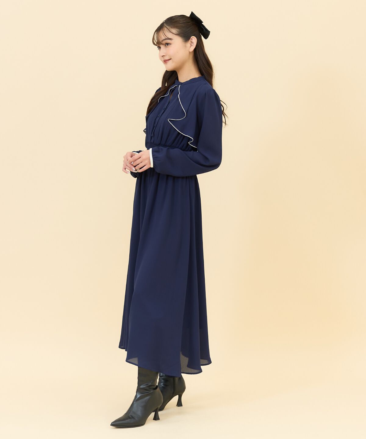 REDYAZEL「バイカラーメロウデザインワンピース」|ワンピース|