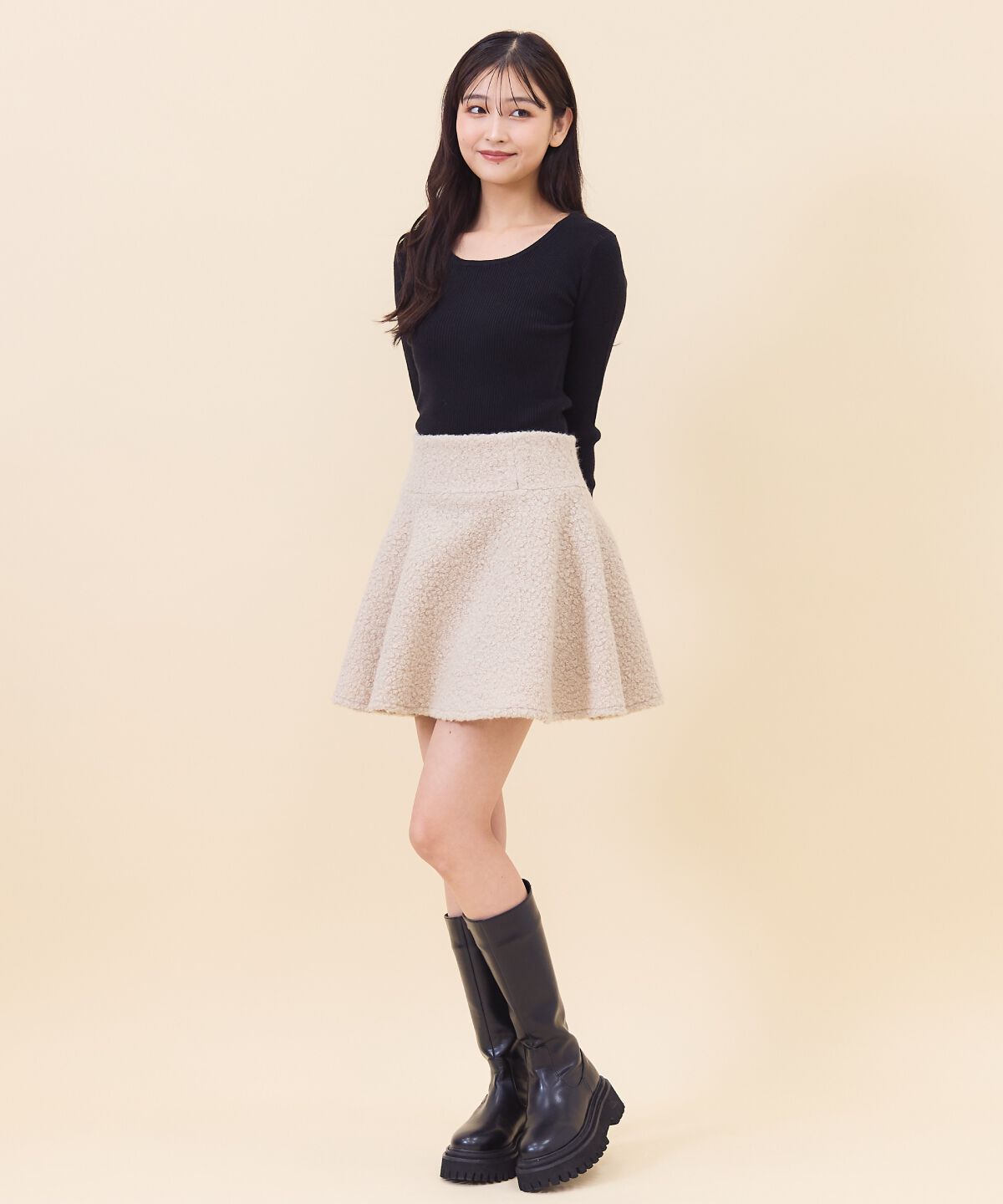 REDYAZEL「ブークレフレアミニスカート」|フレア|