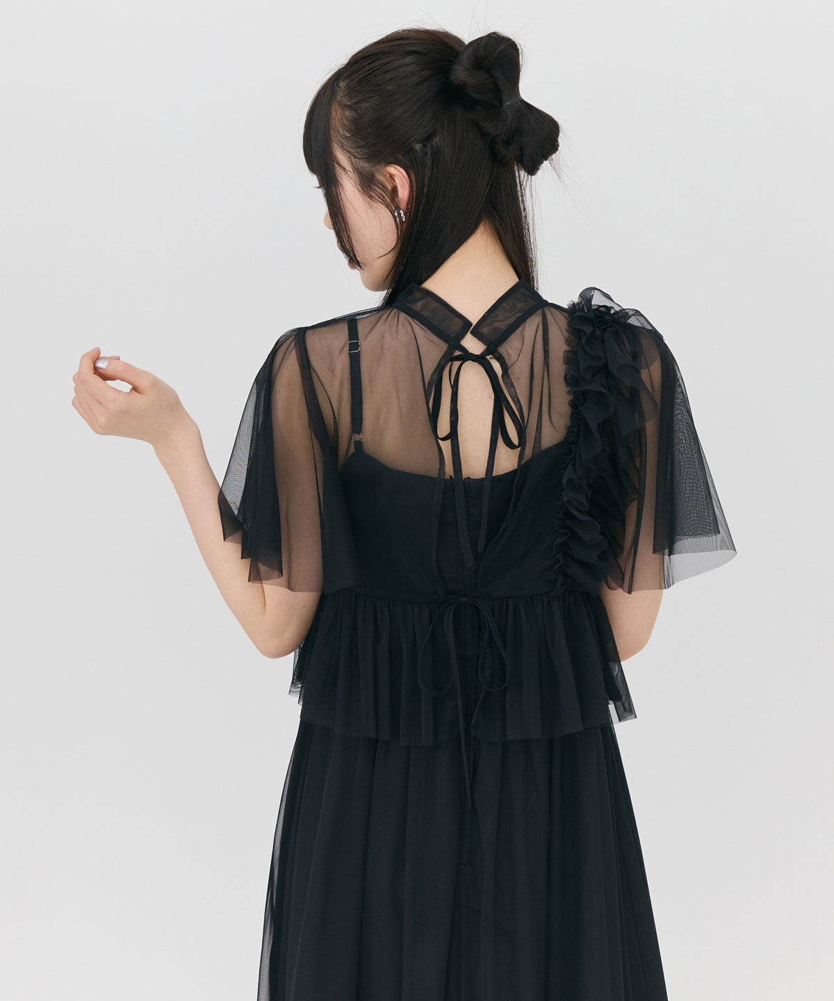 REDYAZEL「チュールフリルブラウス&times;キャミワンピースドレス」|ドレス|