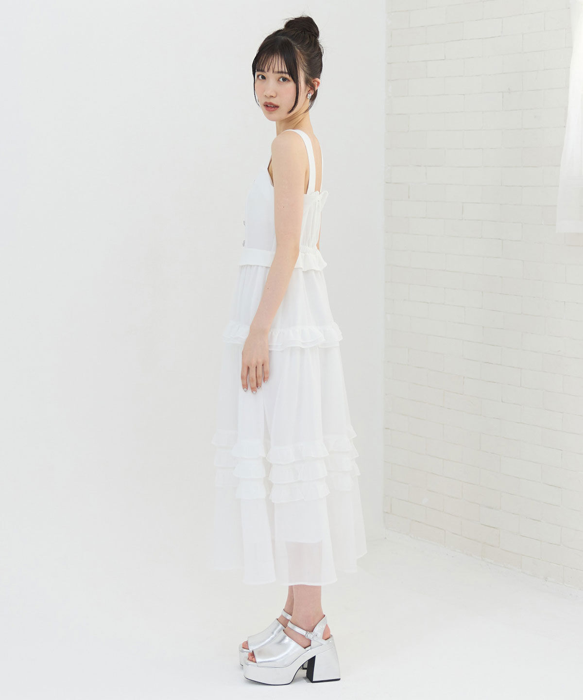 REDYAZEL「ビスチェ&times;メニーフリルティアードワンピース」|ワンピース|